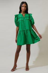 Payson Poplin Ruffle Mini Dress