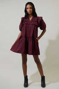 Payson Poplin Ruffle Mini Dress