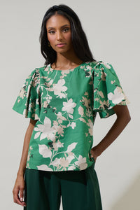 Nora Floral Tune Puff Sleeve Top