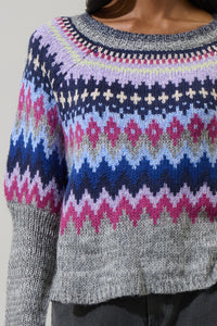 Daria Fair Isle Crewneck Sweater