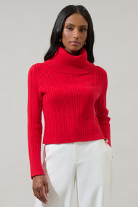 Perrie Turtle Neck Cropped Sweater