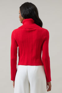 Perrie Turtle Neck Cropped Sweater