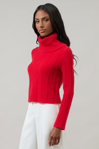 Perrie Turtle Neck Cropped Sweater