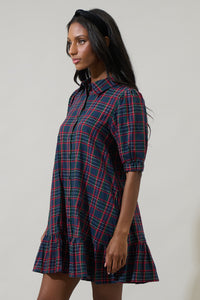 Chapman Plaid Levy Button Down Shift Dress