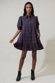 Chapman Plaid Levy Button Down Shift Dress