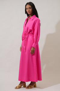 Faiza Dolman Sleeve Poplin Maxi Dress