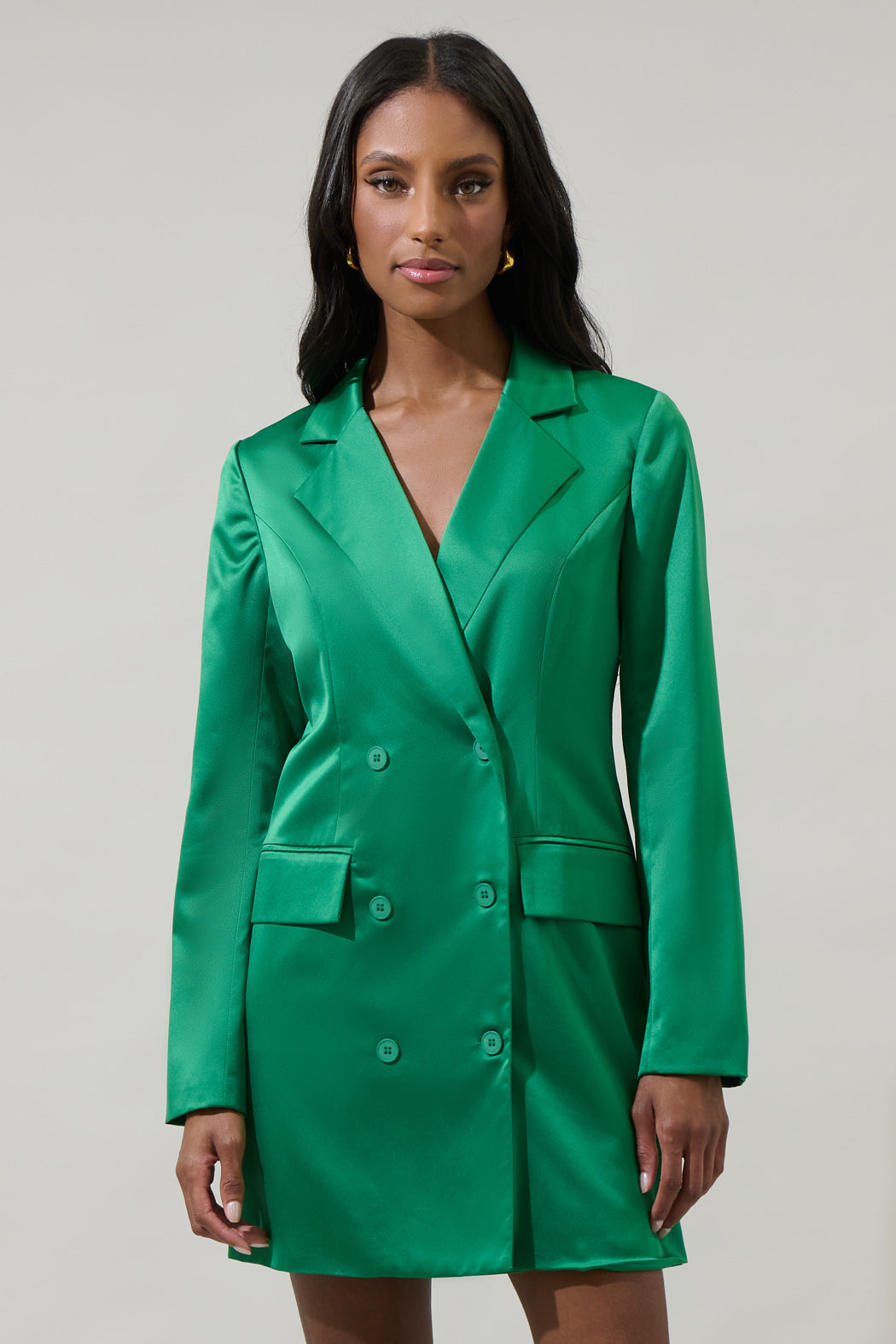 Leena Keep It Cool Oversized Blazer Dress Green / L by Sugarlips Leena Keep It Cool Oversized Blazer Dress Green / L by Sugarlips