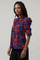 Raveena Midnight Floral Drape Sleeve Top