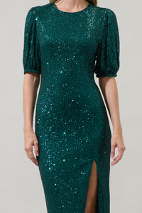 All That Glitters Sequin Midi Dress