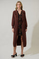 Gladis Collared Maxi Cardigan