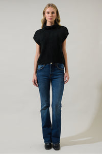 Monica Sleeveless Cropped Turtleneck Sweater