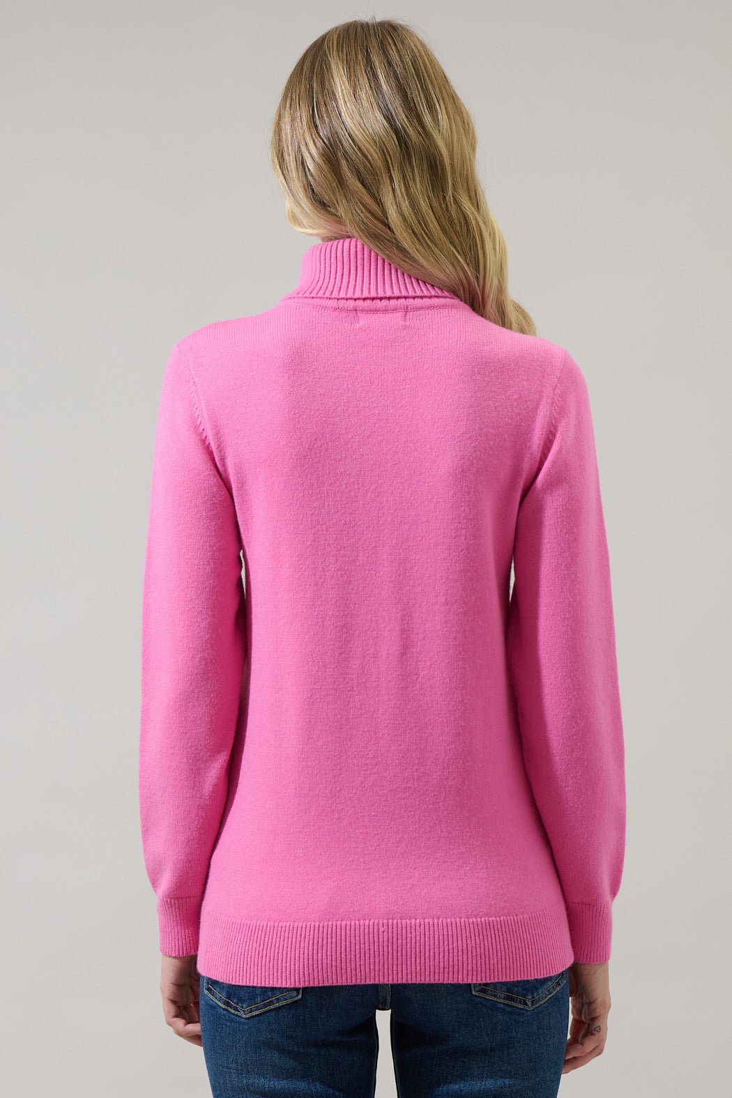 Sugarlips Clovis Apres Print Knit Turtleneck Long Sleeve Sweater, Womens, M, Pink Sugarlips Clovis Apres Print Knit Turtleneck Long Sleeve Sweater, Womens, M, Pink