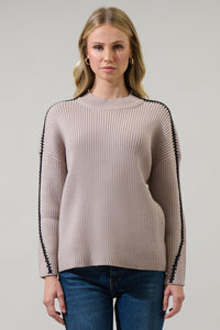 Artesia Crewneck Whipstitch Sweater