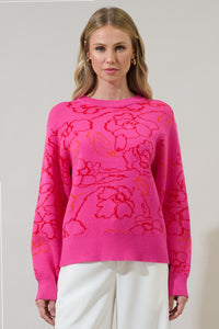 Perry Floral Dropped Shoulder Sweater