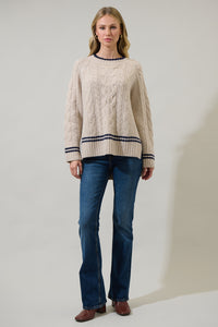 Eudora Oversized Cable Knit Sweater