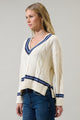 Maryville Cable Knit V Neck Sweater