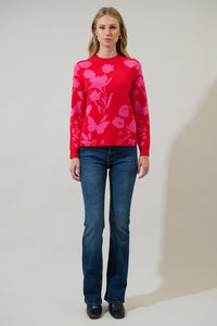 Patsy Floral Raglan Sleeve Sweater