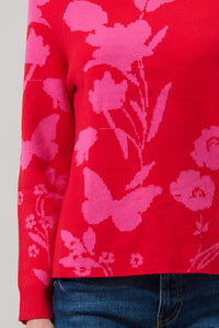 Patsy Floral Raglan Sleeve Sweater