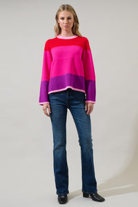 Delanie Multi Color Bell Sleeve Sweater