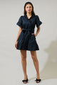 Cottonwood Ruffle Button Down Mini Dress