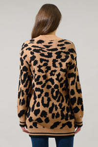 Peyton Cheetah Oversized Long Cardigan