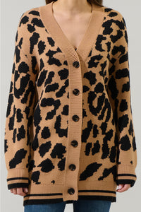 Peyton Cheetah Oversized Long Cardigan