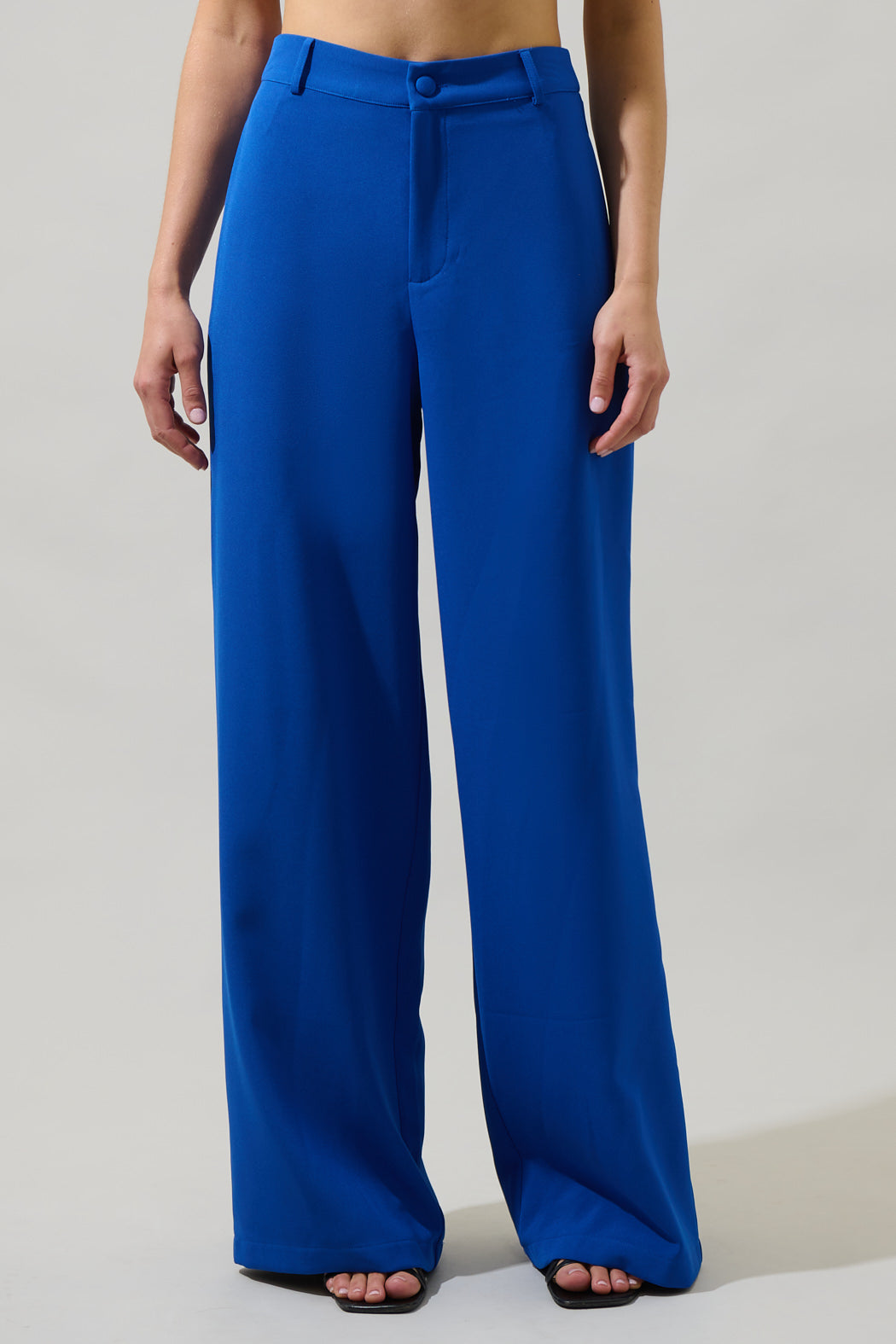 Chelsea Belted Wide Leg Trousers NAVY / S by Sugarlips Chelsea Belted Wide Leg Trousers NAVY / S by Sugarlips