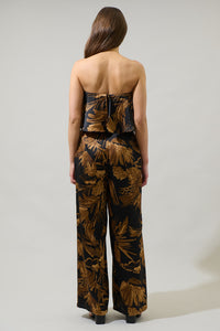 Palm Tropics Midnight Pinal Strapless Jumpsuit