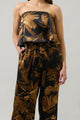 Palm Tropics Midnight Pinal Strapless Jumpsuit