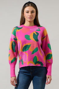 Ruthy Fresh Pick Floral Puff Sleeve Sweater