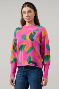 Ruthy Fresh Pick Floral Puff Sleeve Sweater