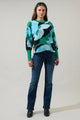 Asha Fresh Pick Floral Puff Sleeve Sweater