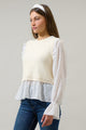 Willette Ruffle Sweater Vest Top