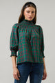 Jace Plaid Verity Smocked Top