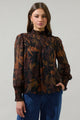 Larba Floral Sunnie Long Balloon Sleeve Top