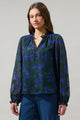 Sweetwater Floral Organza Bowie Long Sleeve Top