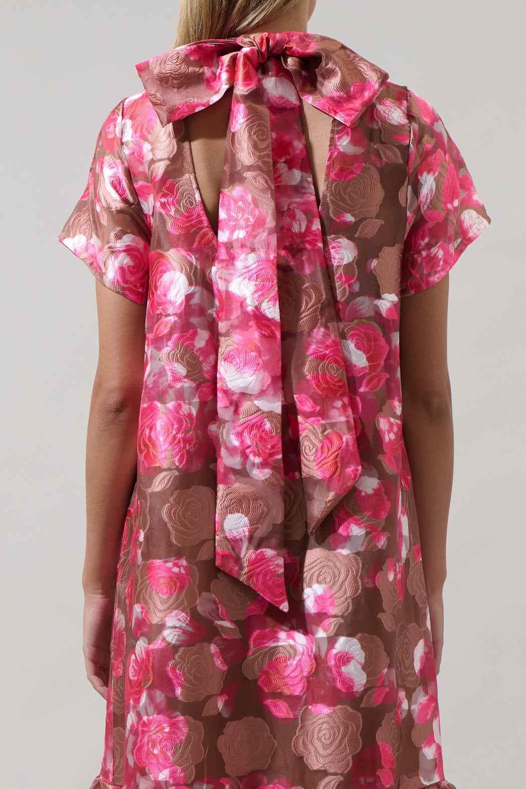 Mersin Floral Dime Organza Mockneck Maxi Dress Sugarlips Mersin Floral Dime Organza Mockneck Maxi Dress Sugarlips