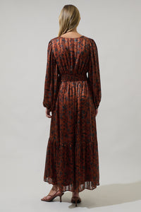 Leoben Floral Kent Long Sleeve Maxi Dress