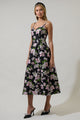 Elsinore Floral Pleated Midi Dress