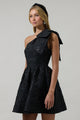 Mandy Jacquard Ivine Bow Mini Dress
