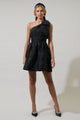 Mandy Jacquard Ivine Bow Mini Dress