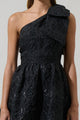 Mandy Jacquard Ivine Bow Mini Dress