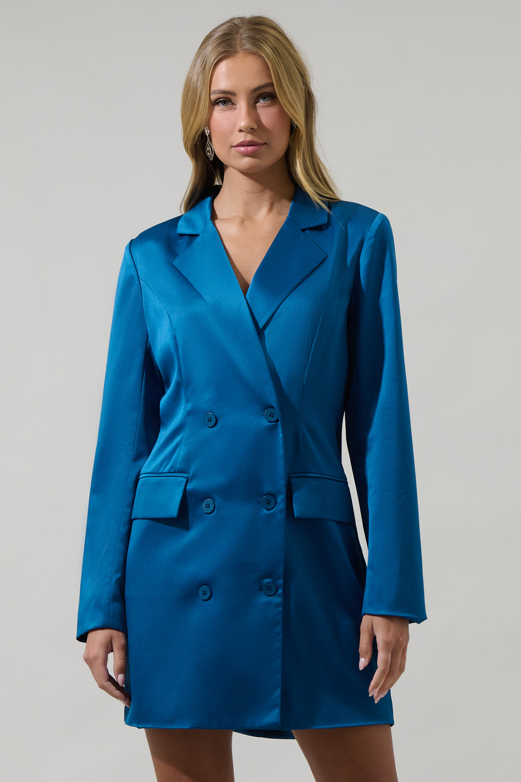 tall oversized blazer dress Naked Wardrobe Women's Boyfriend Suited Blazer - Green - Size XL