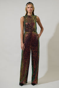 Jaylah Sequin Siren Drape Neck Jumpsuit