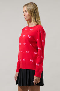 Beatrix Bow Round Neck Sweater