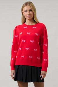 Beatrix Bow Round Neck Sweater