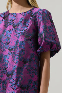 Farrah Jacquard Floral Joi Bubble Top