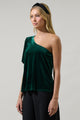 Oliana Velvet One Shoulder Top