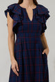 Holbrook Plaid Santana Tie Back Midi Dress