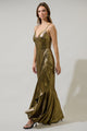 Andorra Metallic Doris Ruffle Maxi Dress